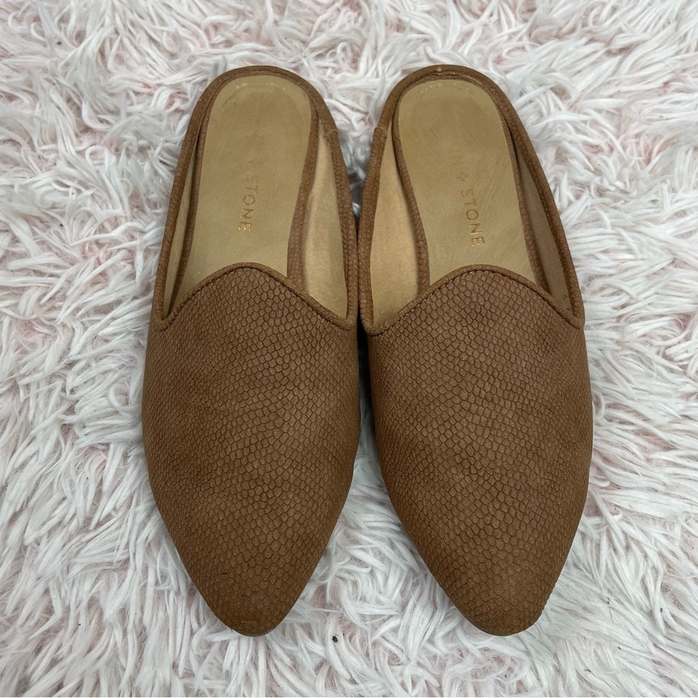 SUN + STONE Ninna Mules size 5.5 Tan color - Picture 3 of 11